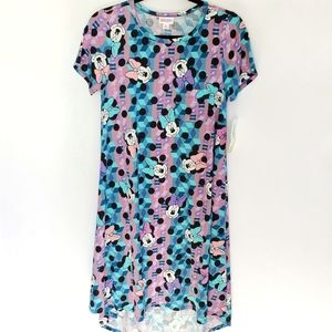 Disney x LuLaRoe Collab Minnie Mouse Carly Dress XS 2-4 NEW